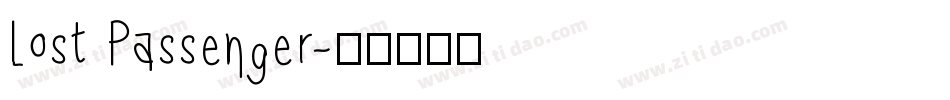 Lost Passenger字体转换